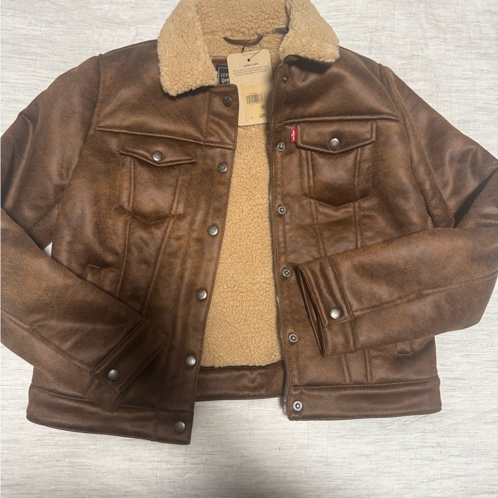Levi's Brown Sherpa-Lined Jacket